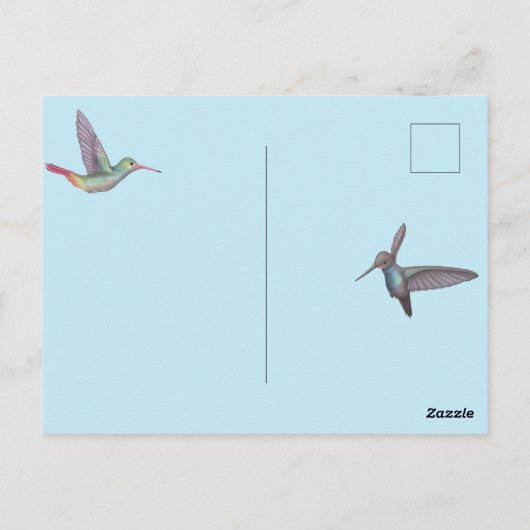 Hummingvogels Briefkaart (Achterkant)