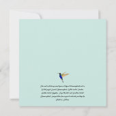 Hummingvogels dank je kaart (Achterkant)