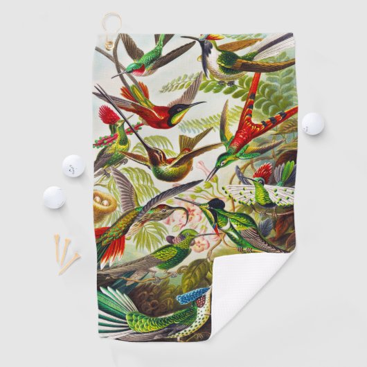 Hummingvogels door Ernst Haeckel Golfhanddoek (Insitu)