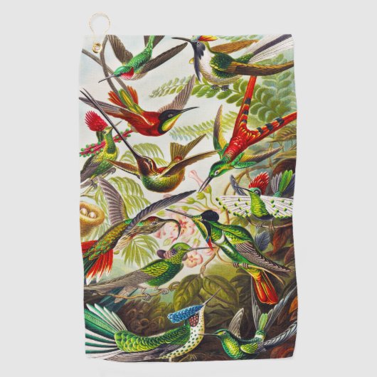  Hummingvogels door Ernst Haeckel Golfhanddoek (Voorkant)