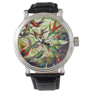  Hummingvogels door Ernst Haeckel Horloge
