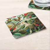 Hummingvogels door Ernst Haeckel Kartonnen Onderzetters (Schuin)