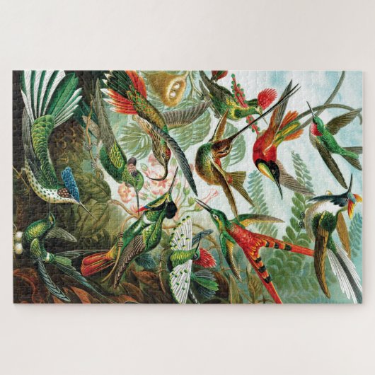 Hummingvogels door Ernst Haeckel Legpuzzel (Horizontaal)