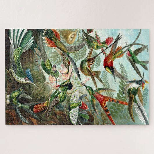  Hummingvogels door Ernst Haeckel Legpuzzel (Horizontaal)