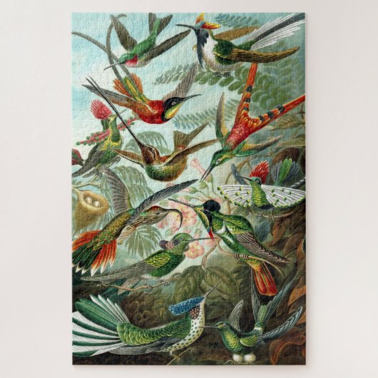 Hummingvogels door Ernst Haeckel Legpuzzel (Verticaal)