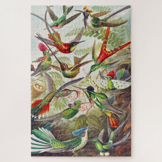  Hummingvogels door Ernst Haeckel Legpuzzel (Verticaal)