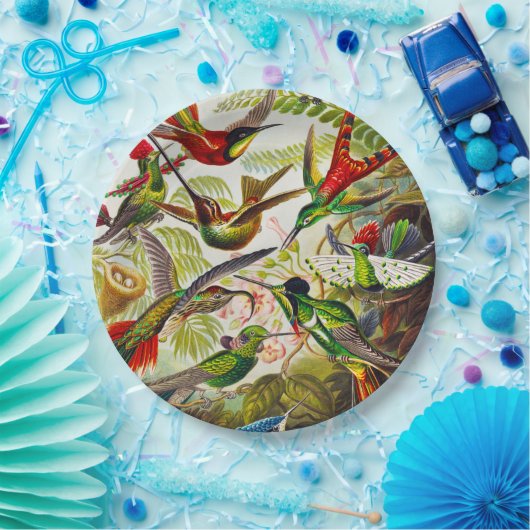  Hummingvogels door Ernst Haeckel Papieren Bordje (Feest)