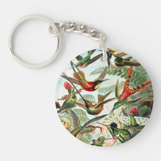 Hummingvogels door Ernst Haeckel Sleutelhanger (Voorkant)