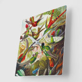  Hummingvogels door Ernst Haeckel Vierkante Klok (Hoek)