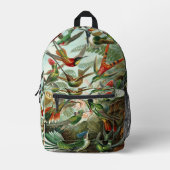 Hummingvogels door Ernst Haeckel,  vogelbomen Bedrukte Rugzak (Voorkant)