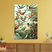 Hummingvogels door Ernst Haeckel, vogelbomen Canvas Afdruk (Insitu (Woonkamer))