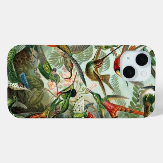 Hummingvogels door Ernst Haeckel, vogelbomen Case-Mate iPhone Case (Achterkant (horizontaal))