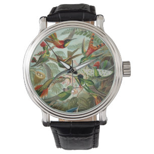 Hummingvogels door Ernst Haeckel,  vogelbomen Horloge