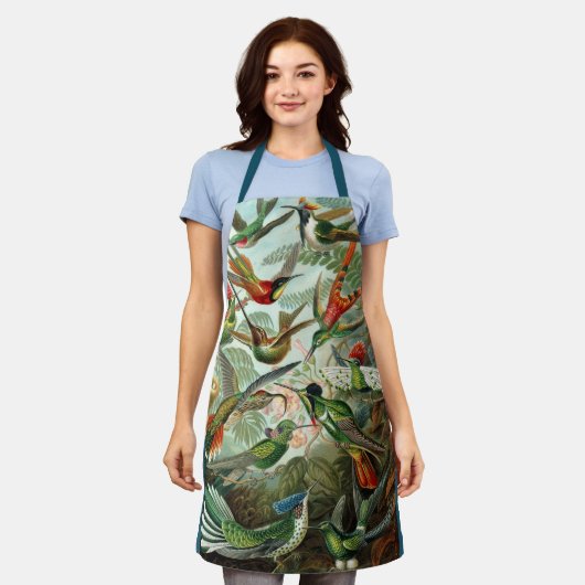 Hummingvogels door Ernst Haeckel,  vogelbomen Schort (Gedragen)