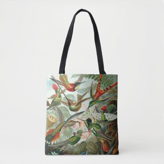 Hummingvogels door Ernst Haeckel,  vogelbomen Tote Bag (Voorkant)