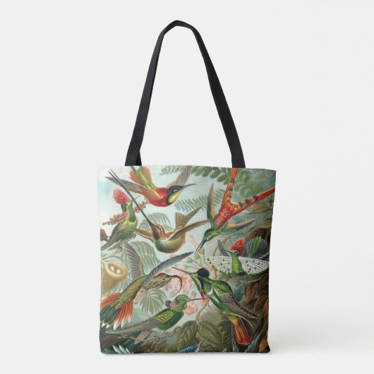 Hummingvogels door Ernst Haeckel,  vogelbomen Tote Bag (Achterkant)