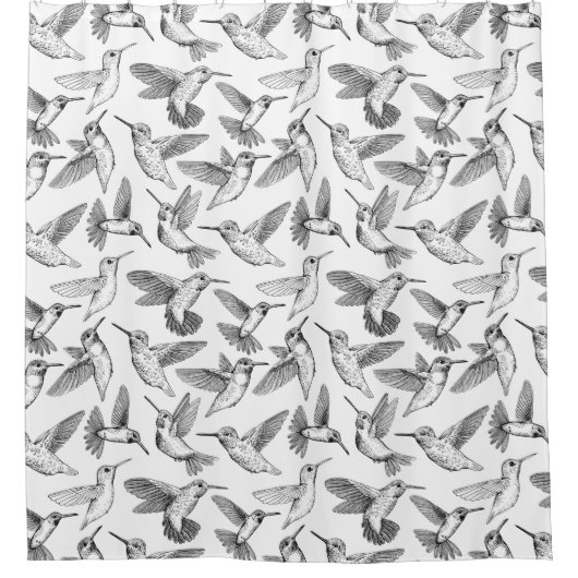 Hummingvogels Douchegordijn (Voorkant)