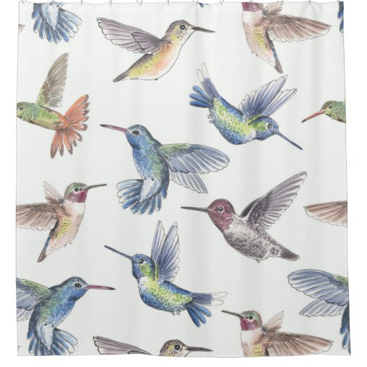 Hummingvogels Douchegordijn (Voorkant)