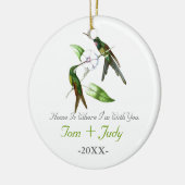 Hummingvogels Eerste Kerstmis Together Newly Weds Keramisch Ornament (Links)