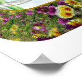 Hummingvogels en bloemen #2 poster (Hoek)