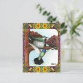 Hummingvogels en bloemen #3 briefkaart (Staand voorkant)