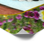 Hummingvogels en bloemen #3 poster (Hoek)