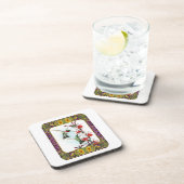 Hummingvogels en bloemen #5 bier onderzetter (Rechterzijde)