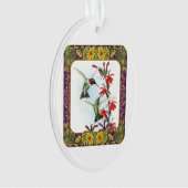 Hummingvogels en bloemen #5 ornament (voorkant)