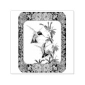 Hummingvogels en bloemen #5  zelfinktende stempel (Design)
