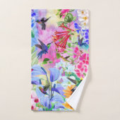 Hummingvogels en bloemen bad handdoek (Handdoek)