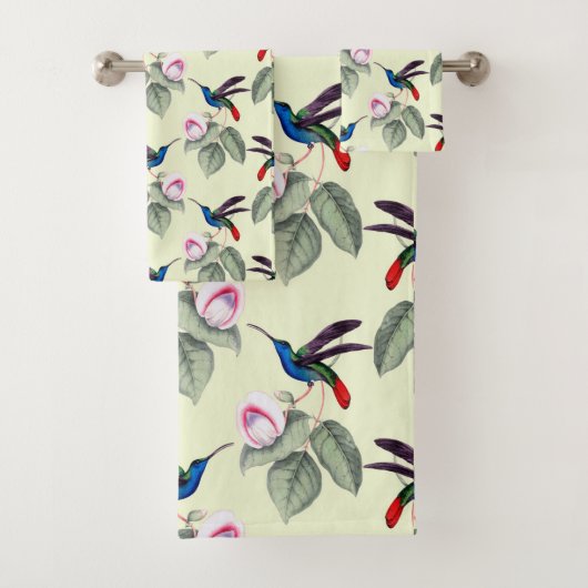 Hummingvogels en bloemen bad handdoek (Insitu)