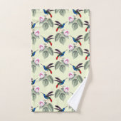 Hummingvogels en bloemen bad handdoek (Handdoek)