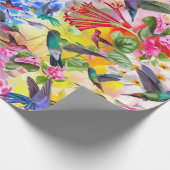 Hummingvogels en bloemen cadeaupapier (Hoek)