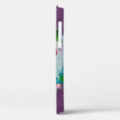 Hummingvogels en bloemen Paars Case-Mate iPhone Case (Achterkant / Links)