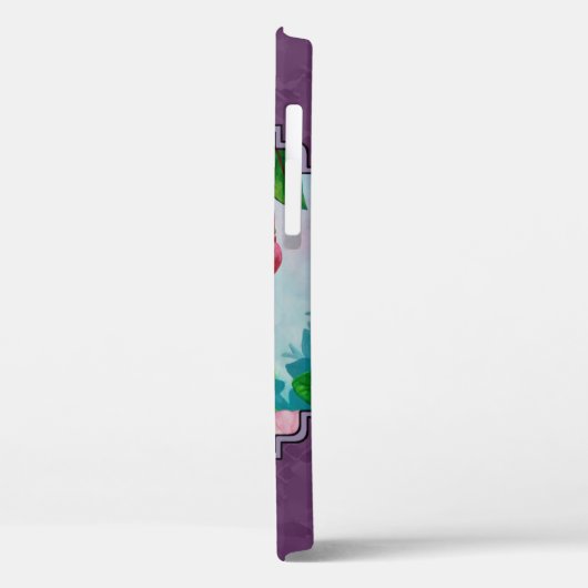 Hummingvogels en bloemen Paars Case-Mate iPhone Case (Achterkant / Links)