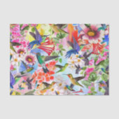 Hummingvogels en bloemen tissuepapier (Voorkant)