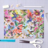 Hummingvogels en bloemen tissuepapier (Craft)