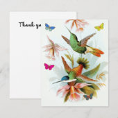 Hummingvogels en Butterflies Bedankkaart (Voorkant / Achterkant)