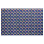 Hummingvogels en Butterflies Blue Tropical Pattern Stof (Yard (91,4 cm))