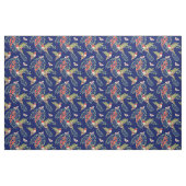 Hummingvogels en Butterflies Blue Tropical Pattern Stof (Fat Quarter)