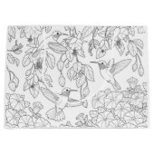 Hummingvogels en Flowers Adult Coloring Page Groot Cadeauzakje (Voorkant)