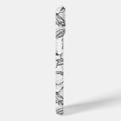 Hummingvogels en hibiscus bloemen b&w Case-Mate iPhone case (Achterkant / Rechts)