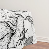 Hummingvogels en hibiscus bloemen b&w tafelkleed (Voorbeeld)