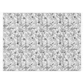 Hummingvogels en hibiscus bloemen b&w tafelkleed (Voorkant (Horizontaal))