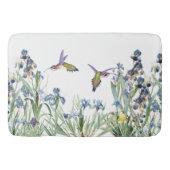 Hummingvogels en Iris Floral Flowers Garden Bath M Badmat (Voorkant)