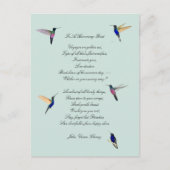 Hummingvogels en John Vance Cheney Quote Briefkaart (Voorkant)