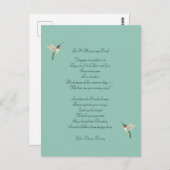 Hummingvogels en John Vance Cheney Quote Briefkaart (Voorkant / Achterkant)