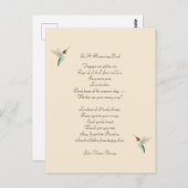 Hummingvogels en John Vance Cheney Quote Briefkaart (Voorkant / Achterkant)