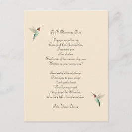 Hummingvogels en John Vance Cheney Quote Briefkaart