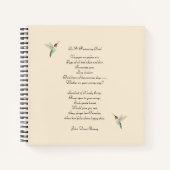 Hummingvogels en John Vance Cheney Quote Notitieboek (Voorkant)